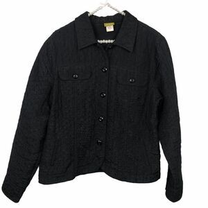 Acorn quilted black jacket